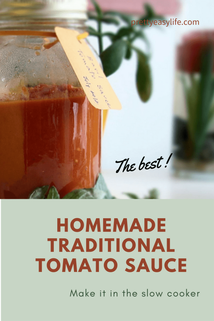 Traditional home made tomato sauce