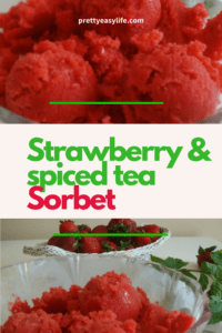 Strawberry and spiced tea sorbet