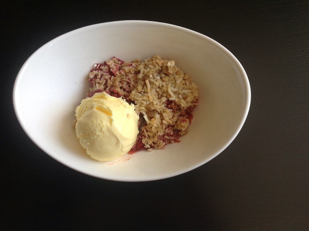 Gluten free strawberry crumble