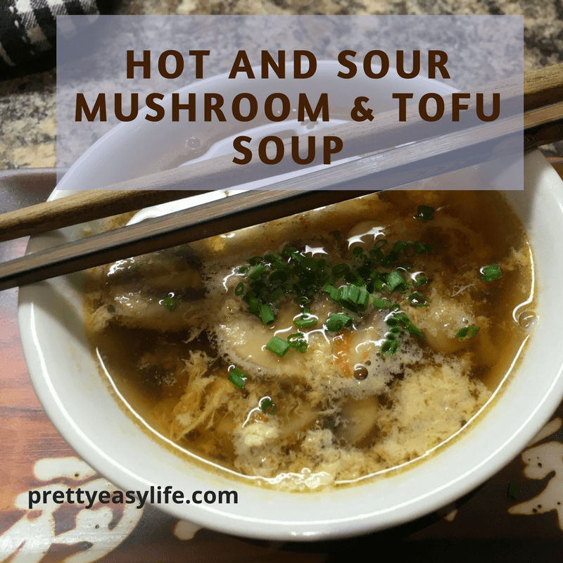 hot and sour tofu and mushroom soup