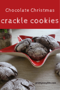 chocolate christmas crackle cookies