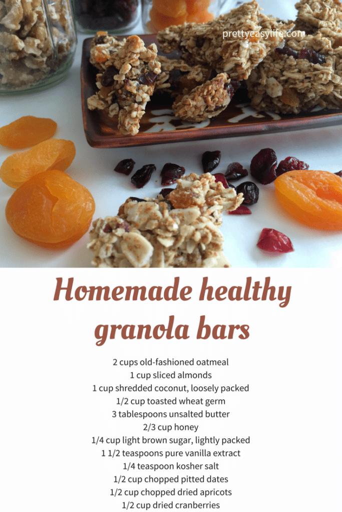Home made healthy granola bars