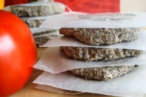 tofu and mushroom veggie burger