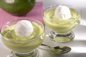 avocado keto dessert with ice cream