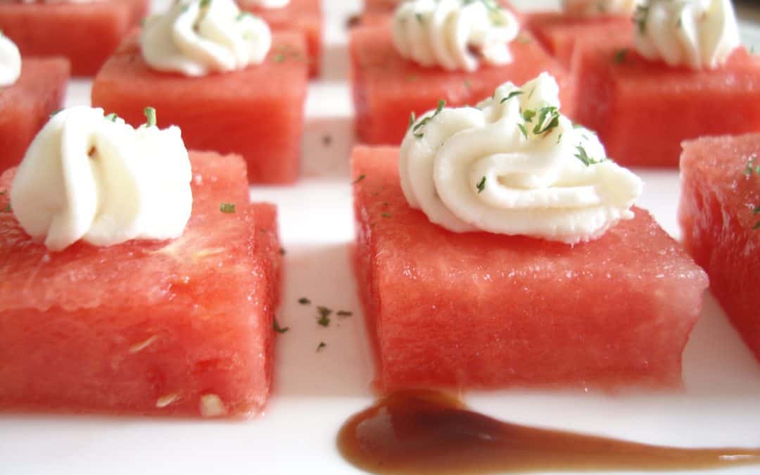 Watermelon and Goat Cheese Bites – Healthy Appetizer