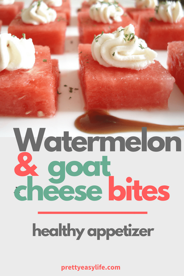 watermelon and goat cheese bites