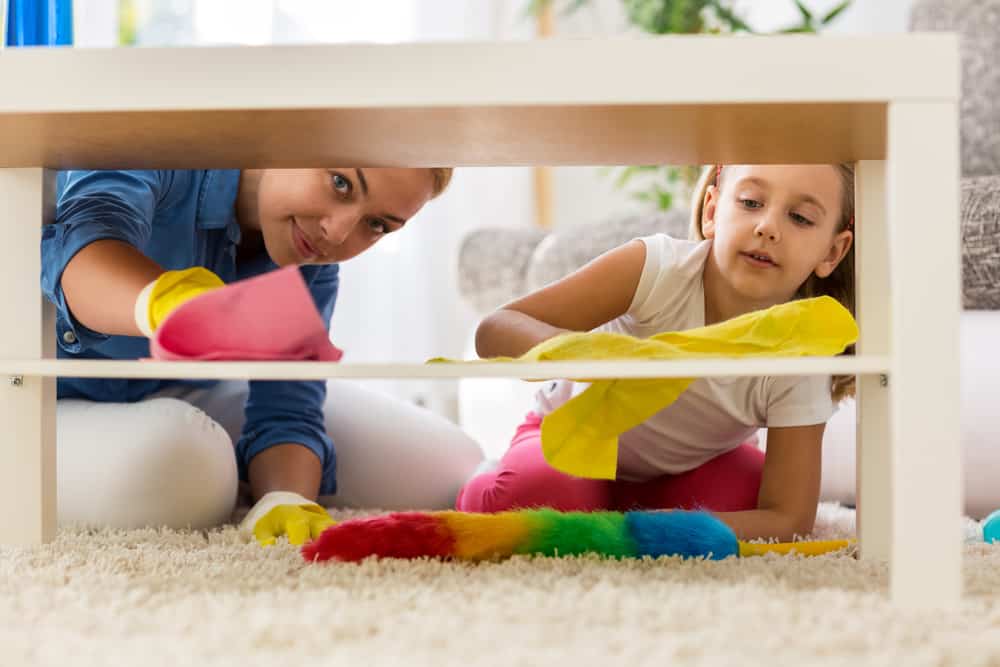how to get a clean house with kids