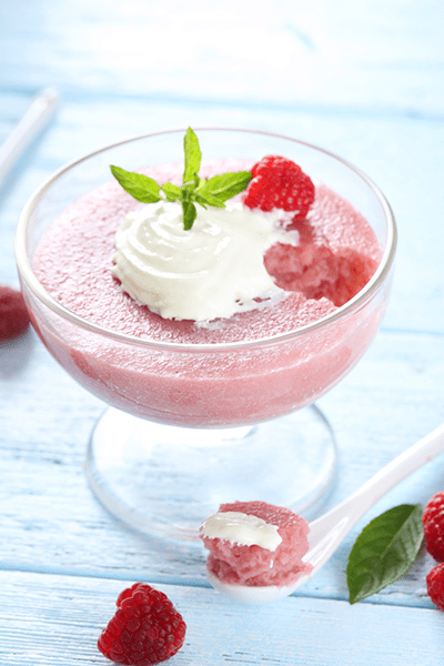 Light and Healthy Raspberry Mousse