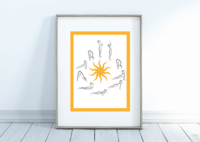 sun-salutation-poster-framed