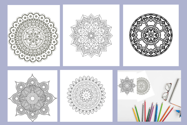 Relaxing Coloring Mandalas