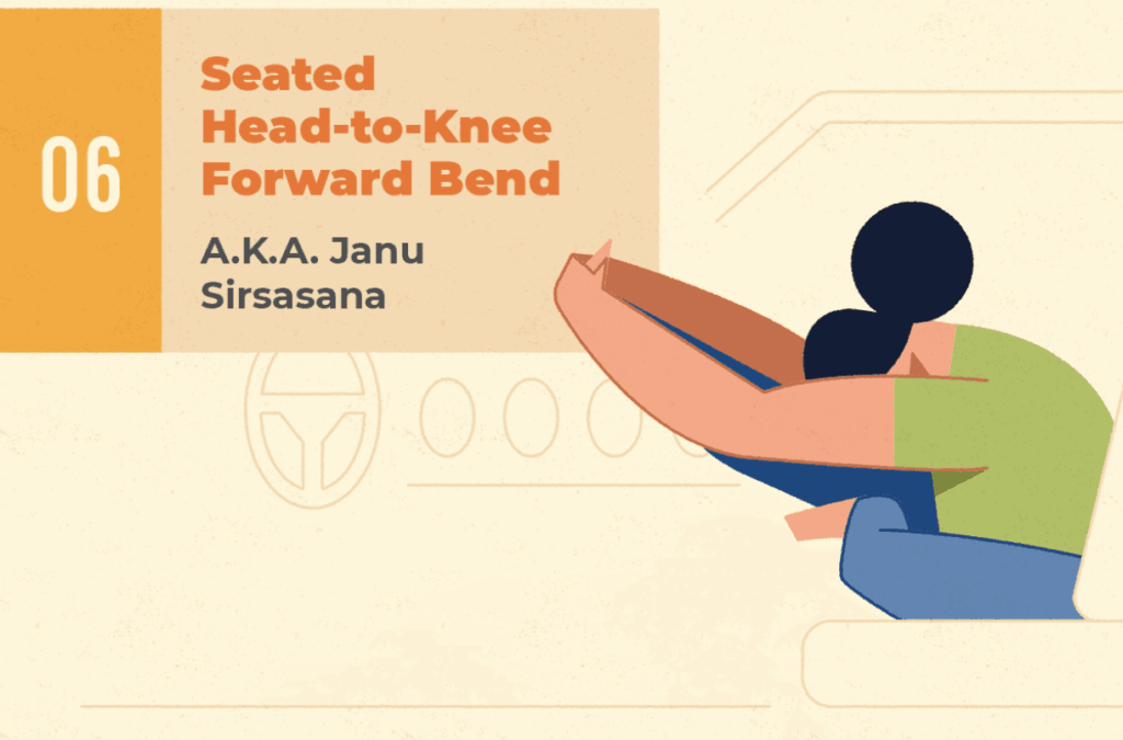 Seated Head to Knee Forward Bend - car sitting pose help sitting in the car